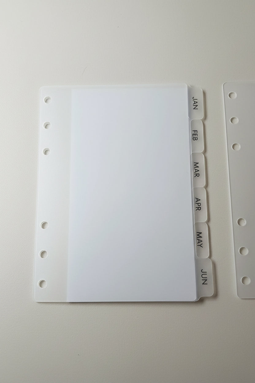 A6 Custom Monthly tab dividers