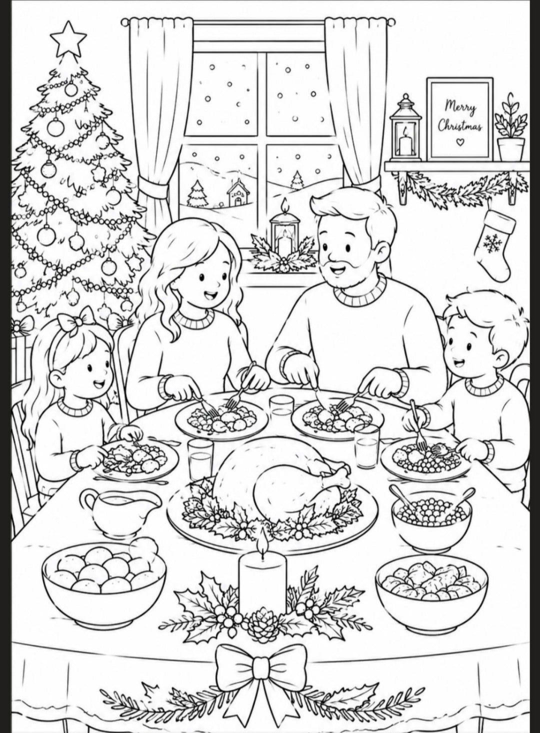 Christmas A5 Colouring Inserts  1