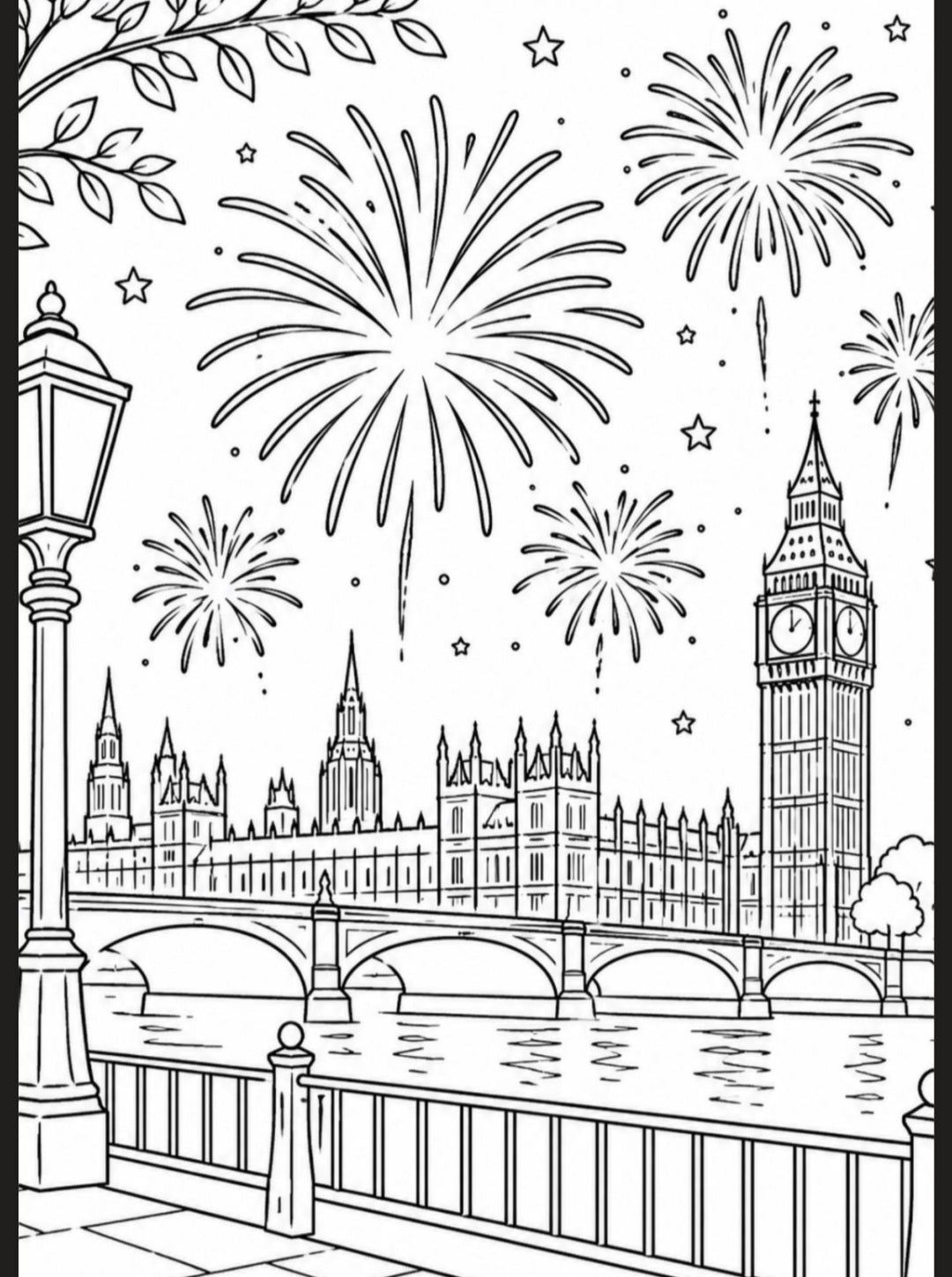 Firework & Bonfire night A5 colouring inserts