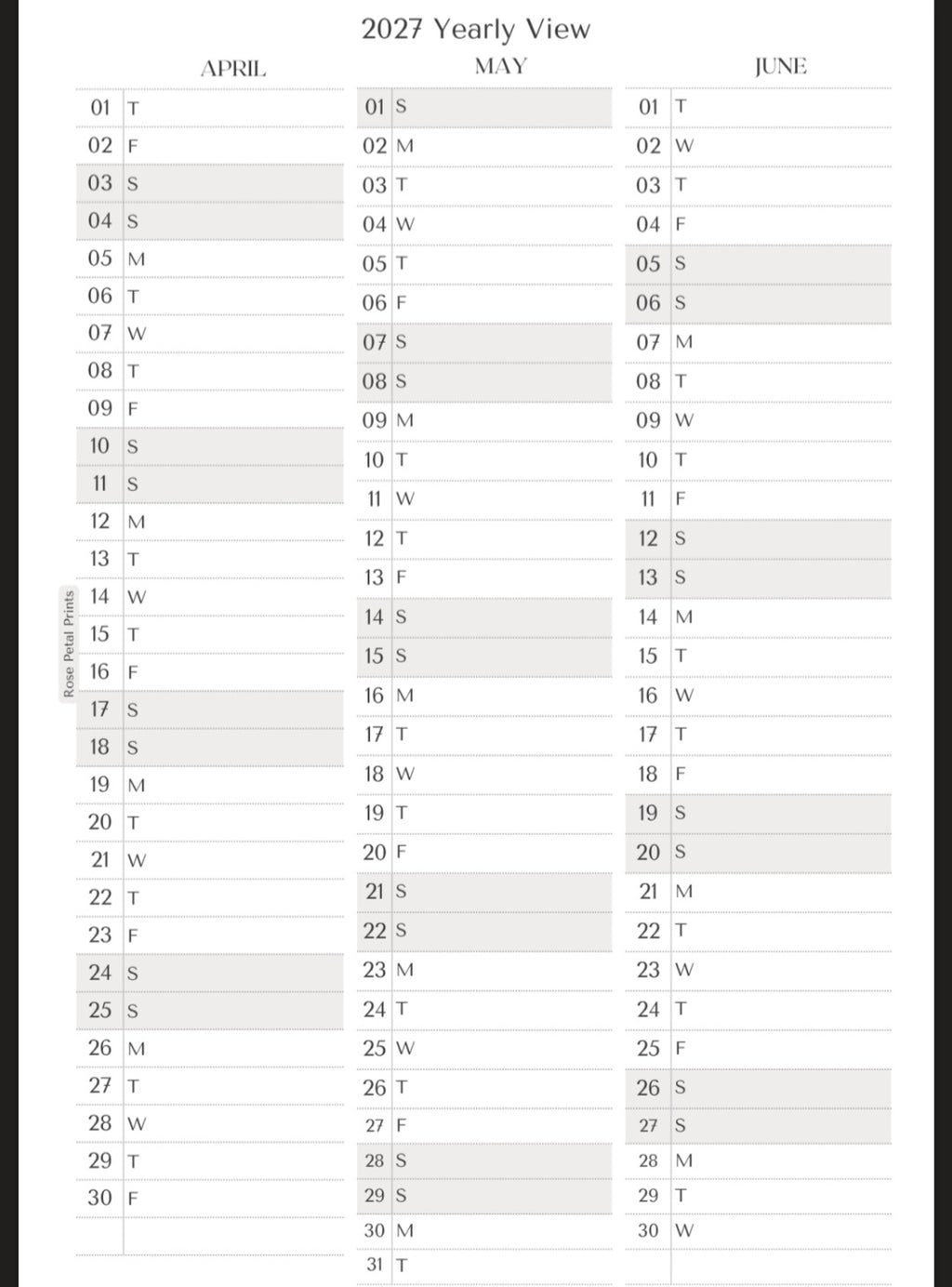 2027 Yearly Overview