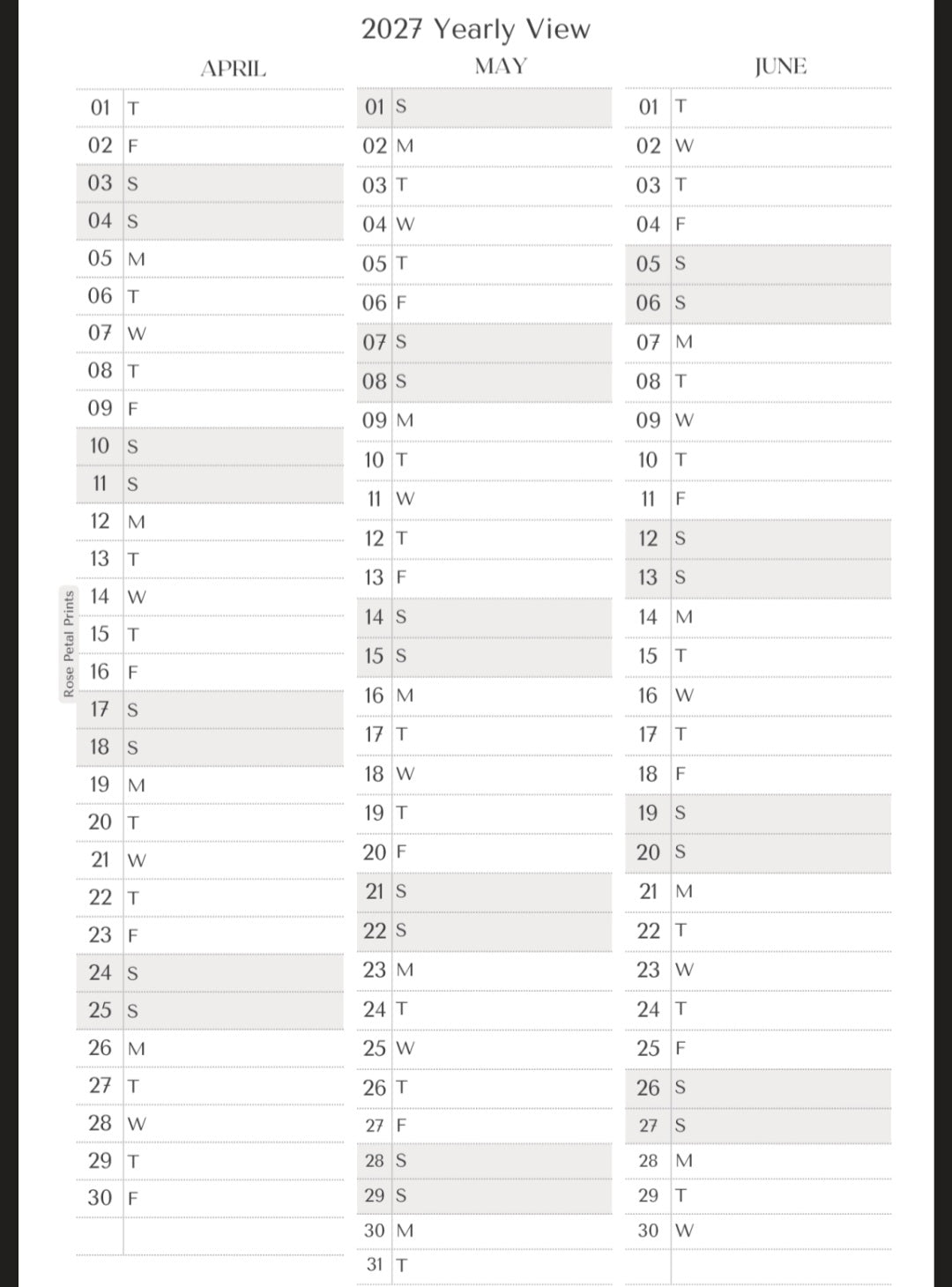 2027 Yearly Overview