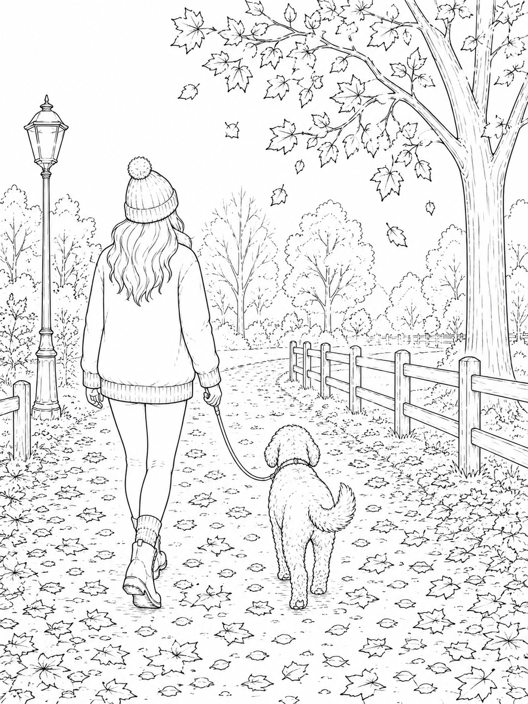 A5 Autumn Days Colouring Inserts