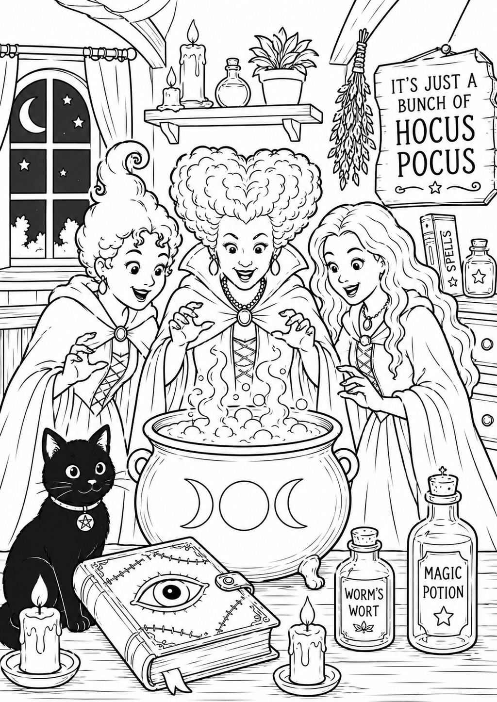 A5 Witches Colouring Inserts