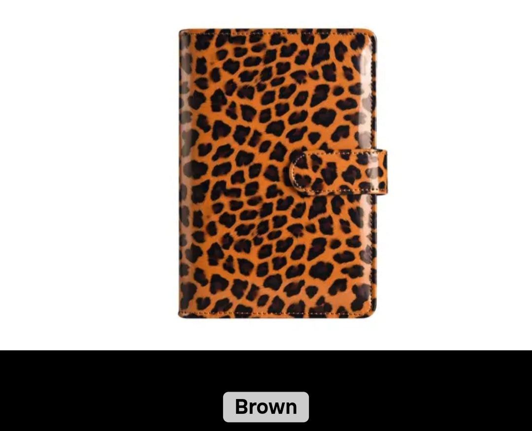 A6 Leopard Print Binder