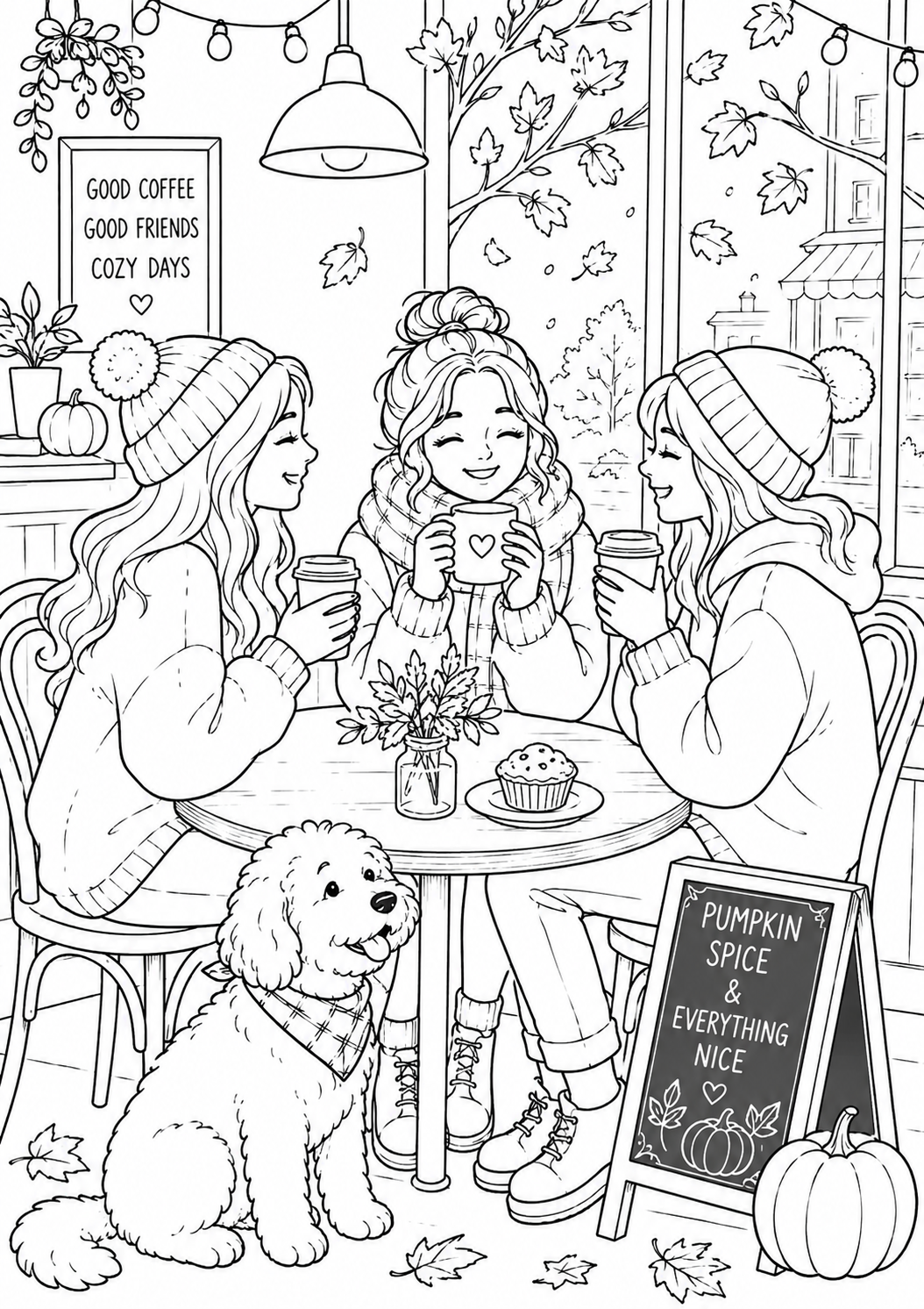 A6 Cosy Nights Colouring Inserts