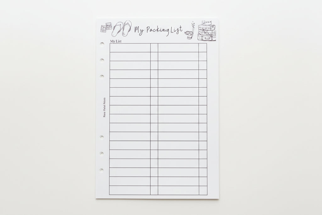 Vacation Vibes Packing List