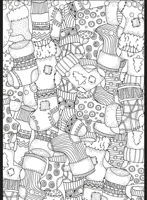 A5 Christmas Colouring Inserts 2
