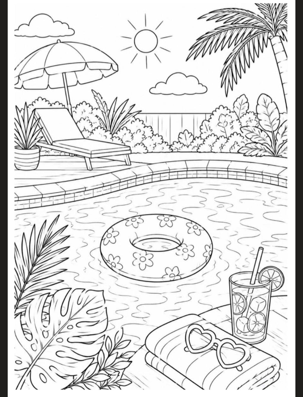 A6 Summer Colouring Inserts