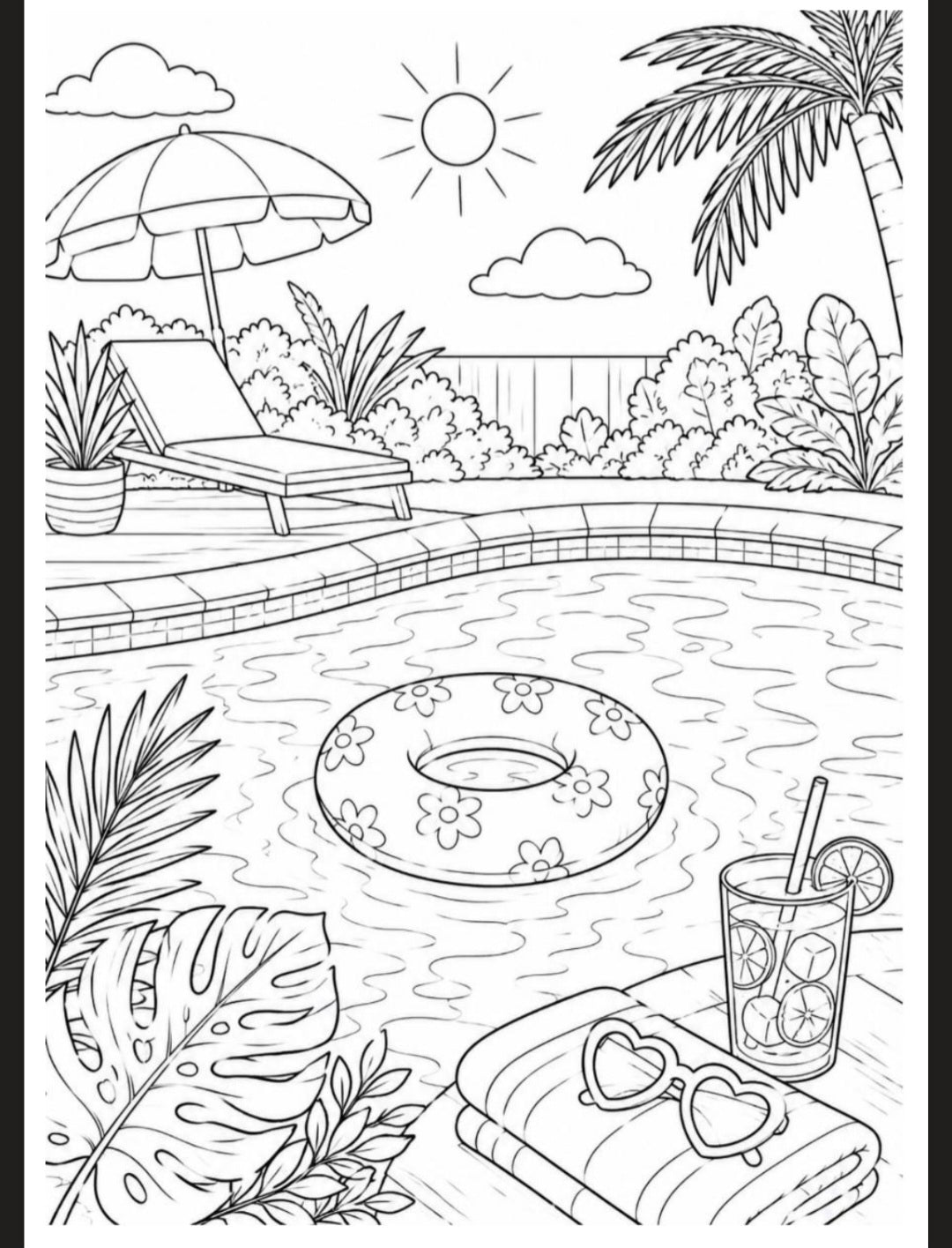 A6 Summer Colouring Inserts