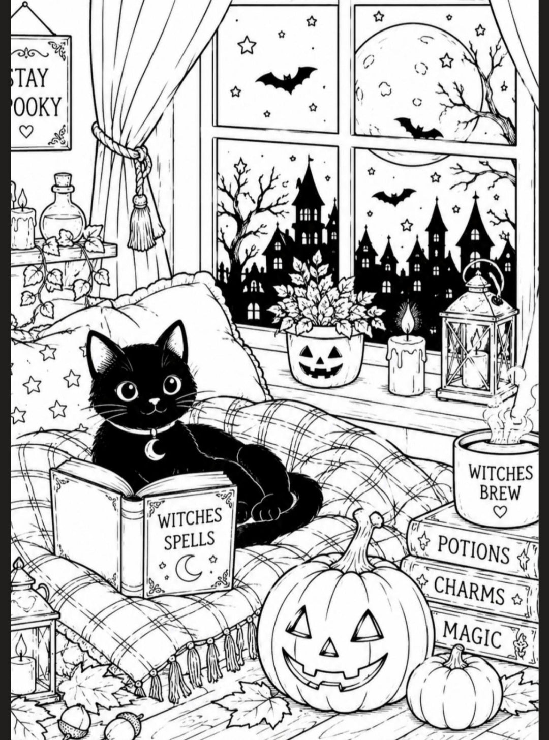 Halloween A5 colouring inserts