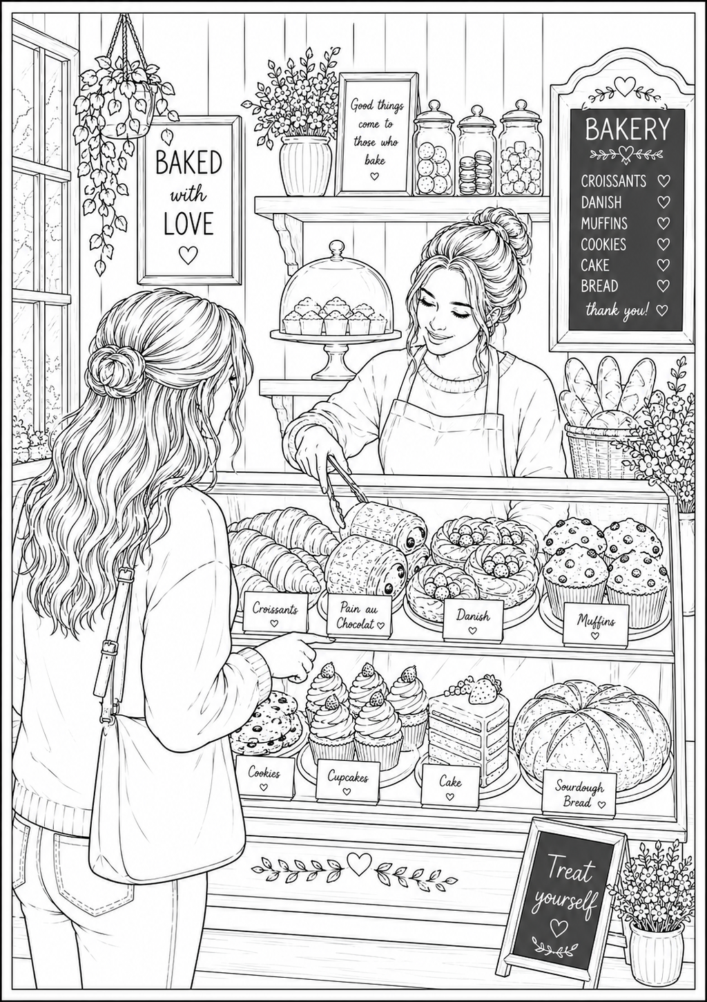 A5 Bakery & Cafe Life Colouring Inserts