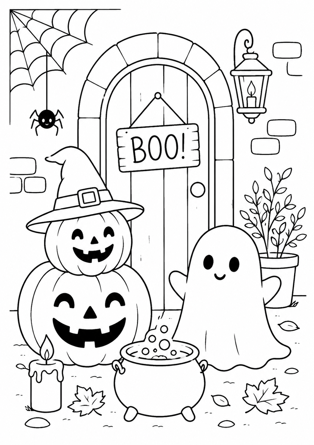 A6 Halloween Colouring Insers