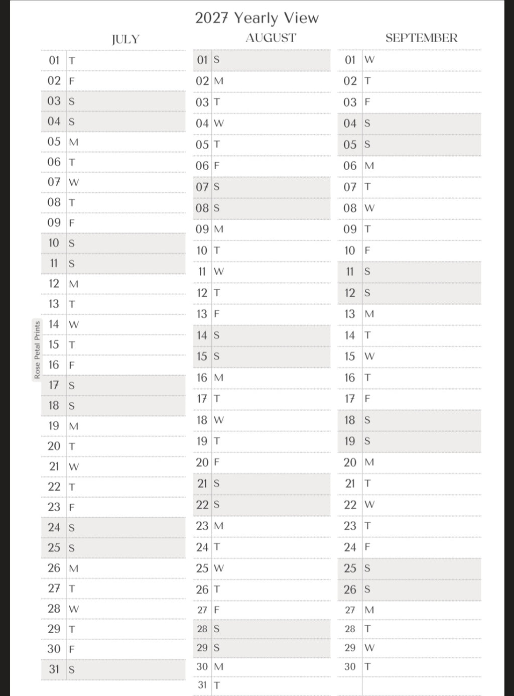 2027 Yearly Overview