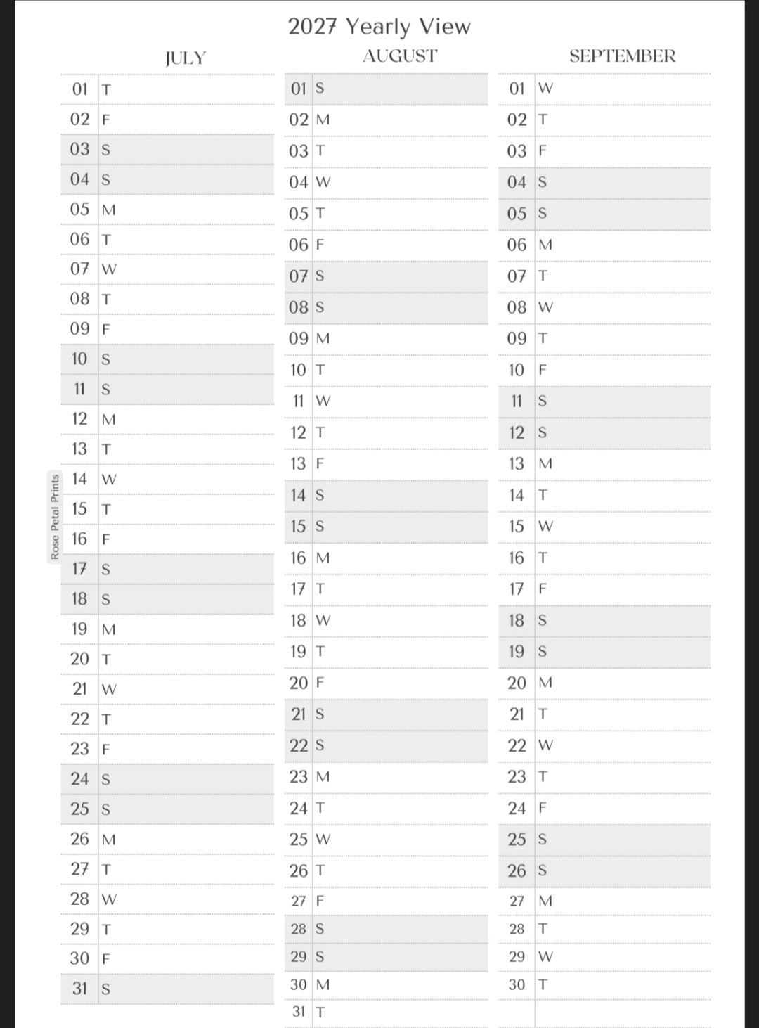 2027 Yearly Overview