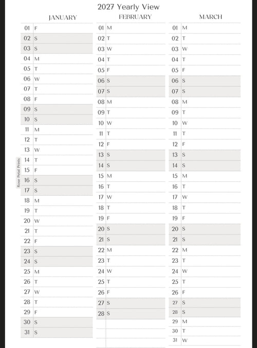 2027 Yearly Overview