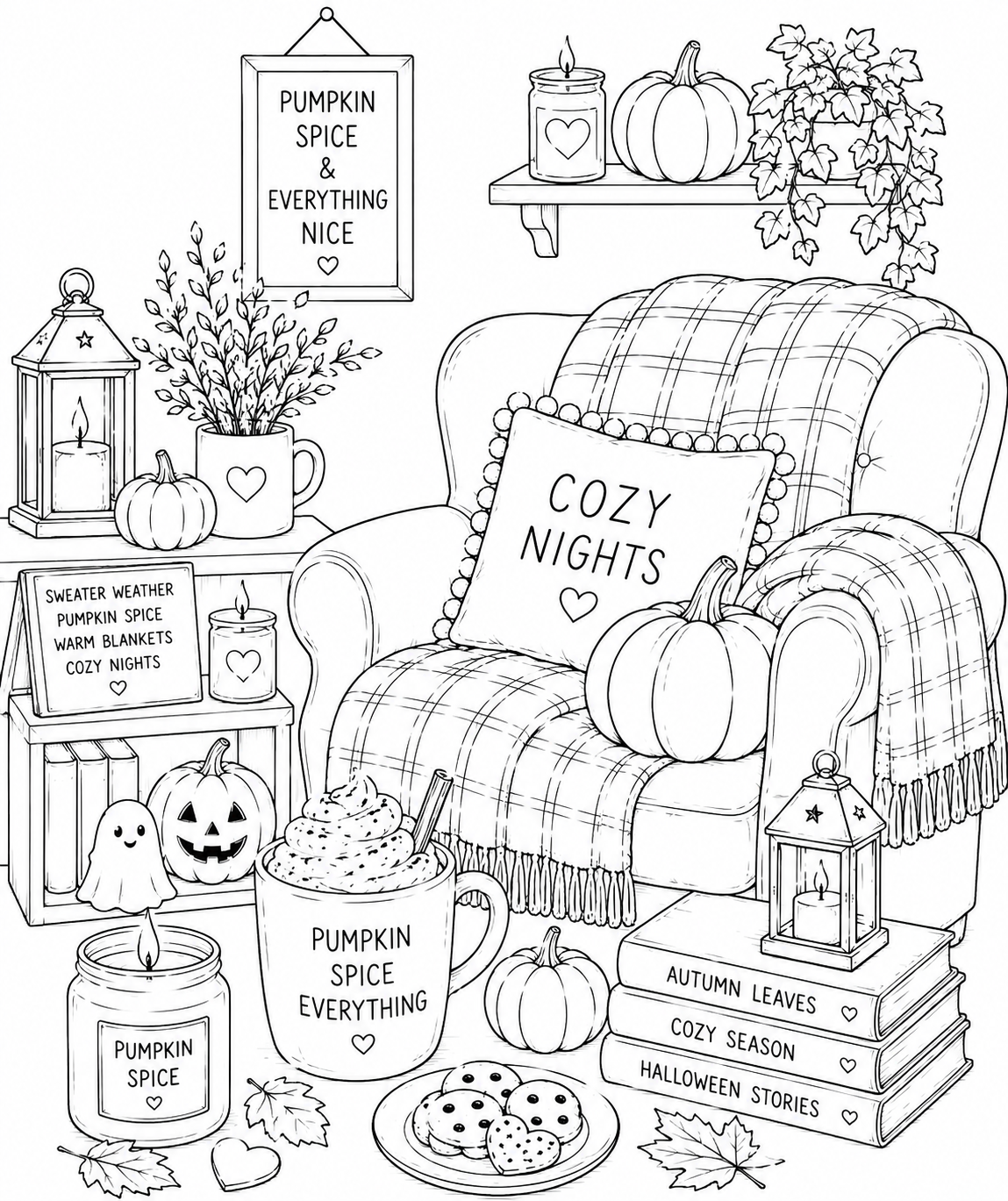 A5 Halloween Colouring Inserts 2 - Limited Stock