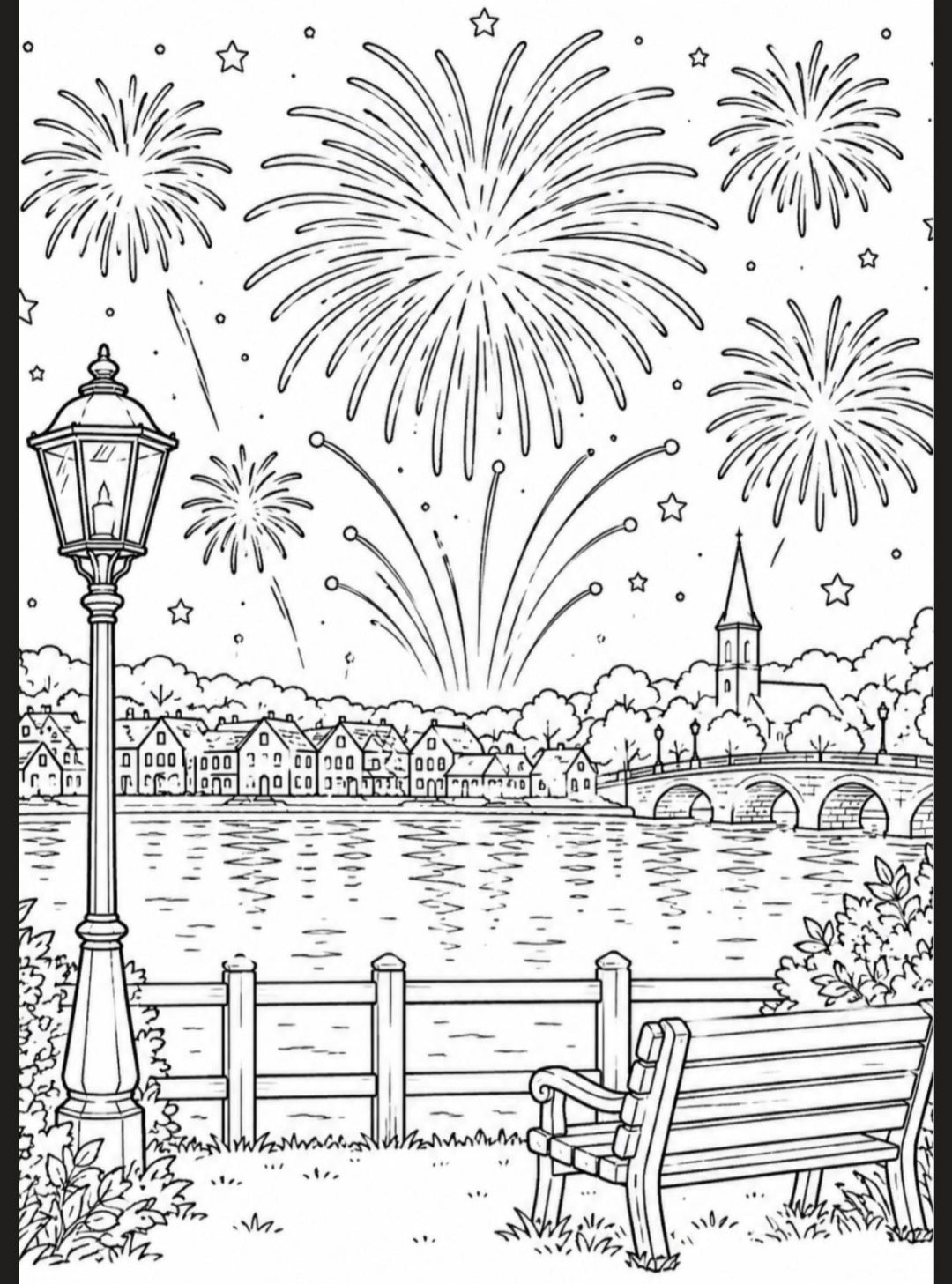 Firework & Bonfire night A5 colouring inserts