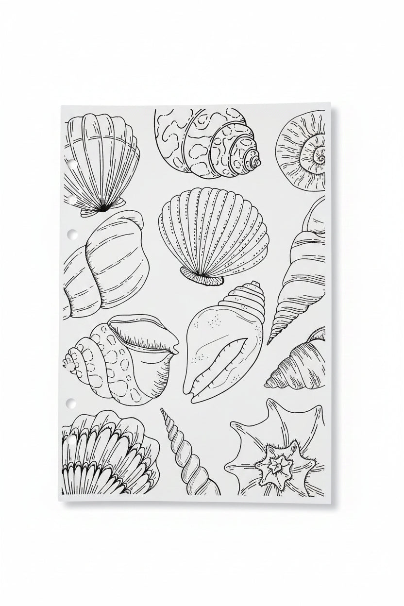 Summer Vibes Colouring A5 Inserts