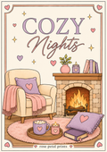 A6 Cosy Nights Colouring Inserts