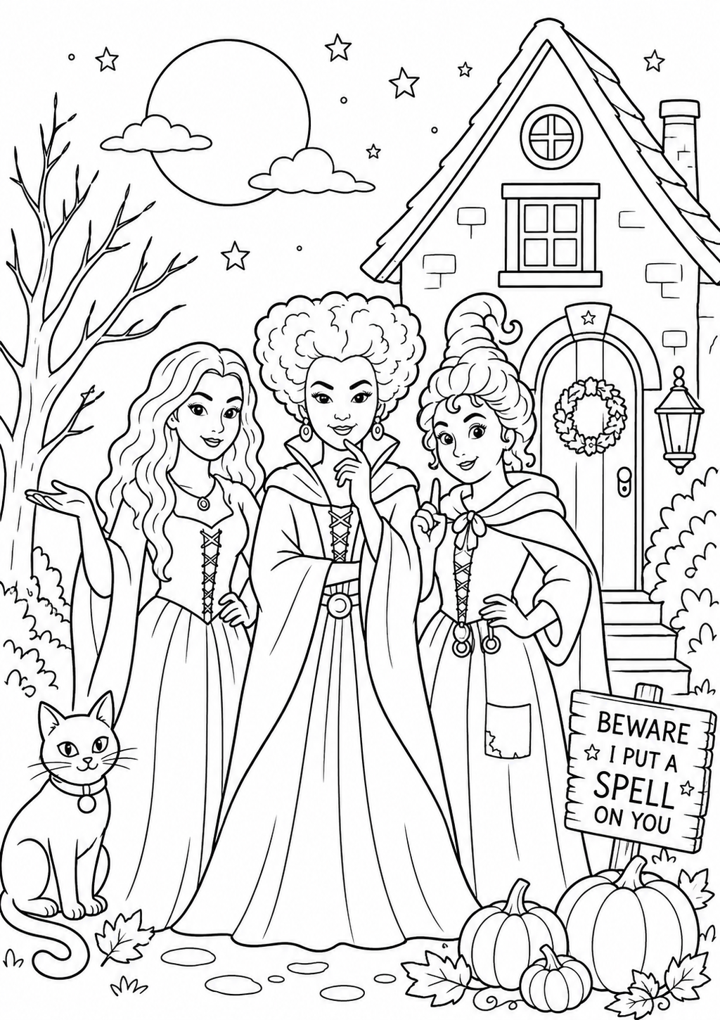 A5 Witches Colouring Inserts