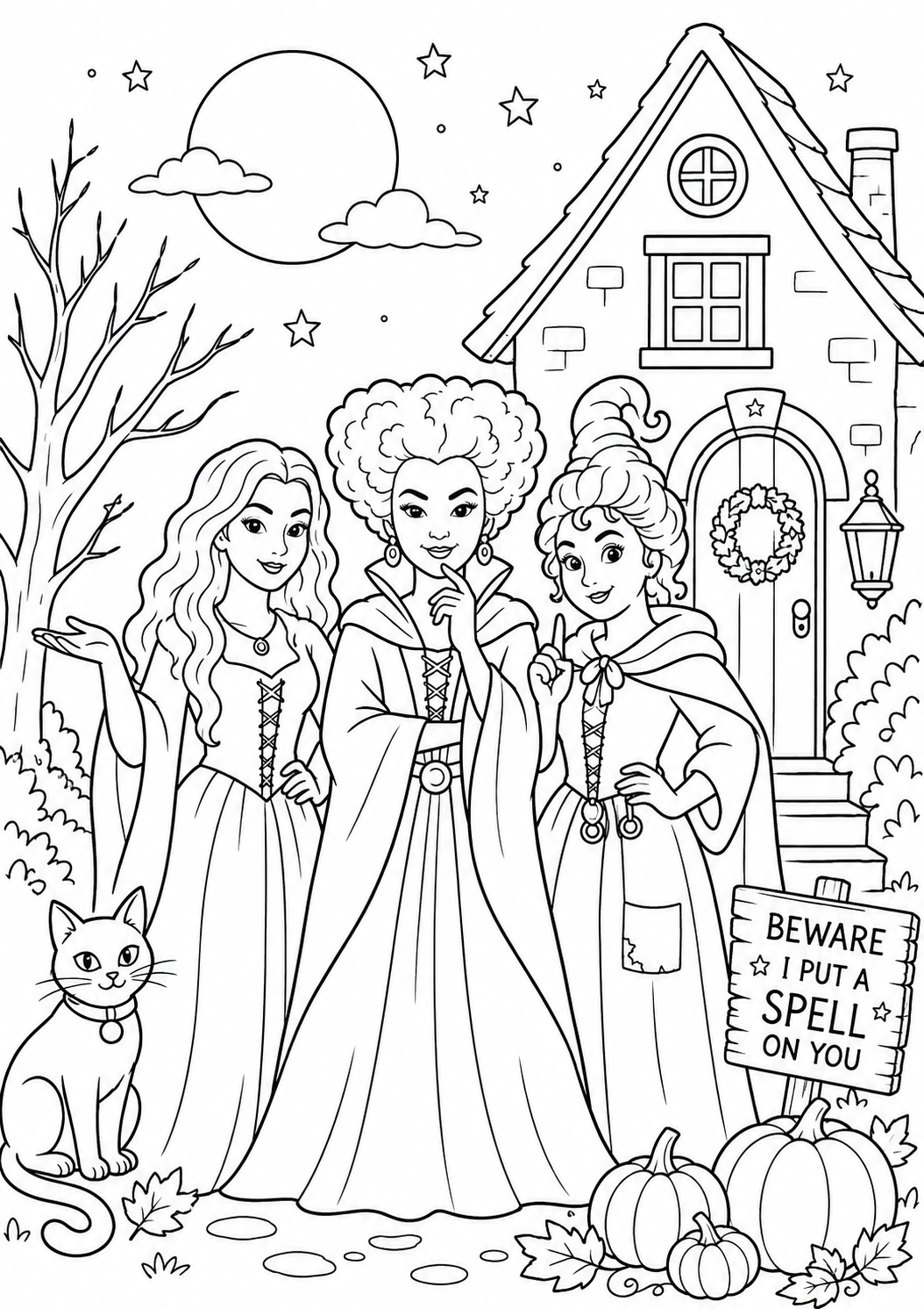 A5 Witches Colouring Inserts