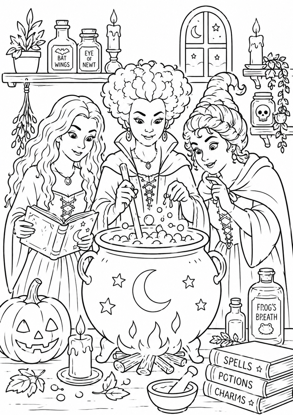 A5 Witches Colouring Inserts