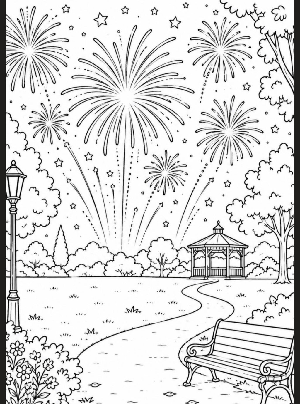 Firework & Bonfire night A5 colouring inserts