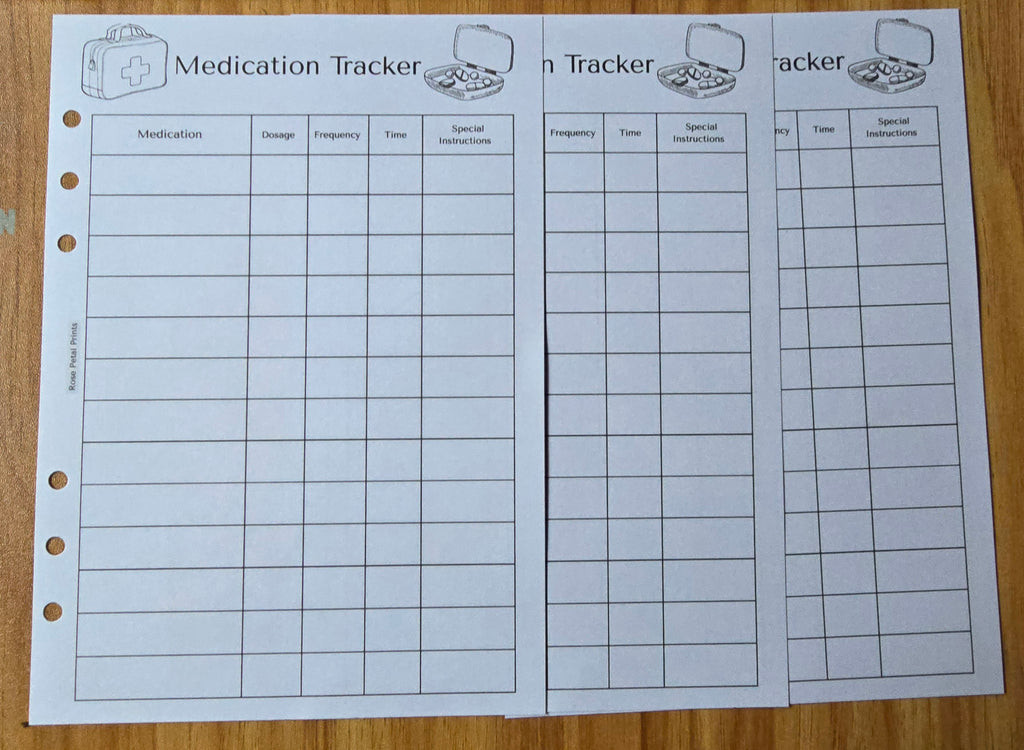 Refill Medication Tracker List