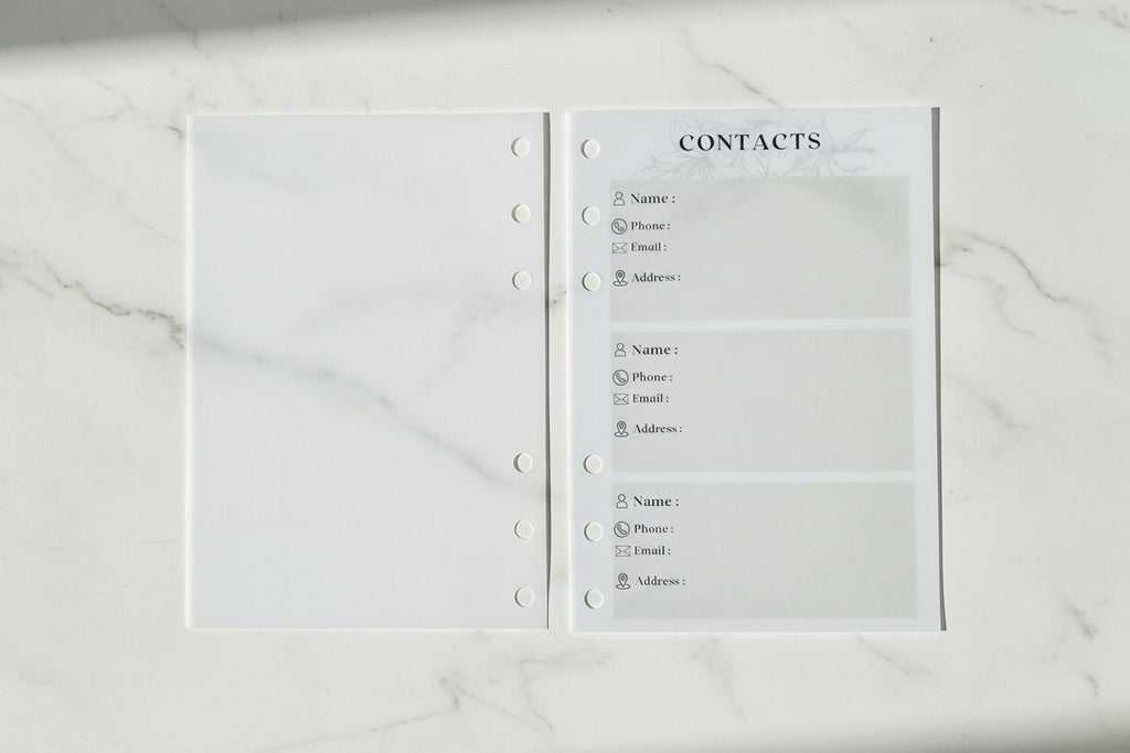 A6 Contact Details
