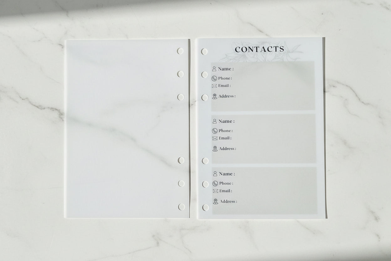 A6 Contact Details