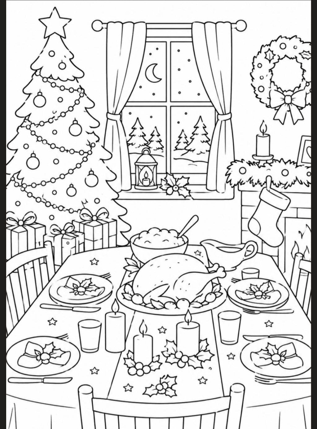 A5 Christmas Colouring Inserts 2