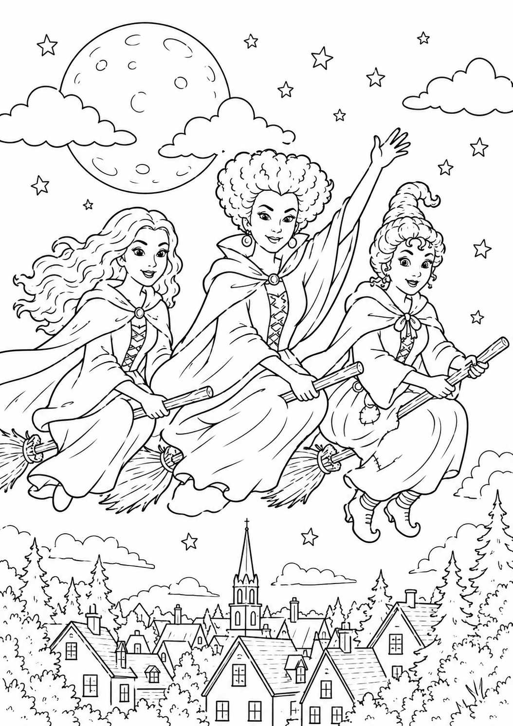 A5 Witches Colouring Inserts