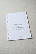 A6 Birthday & Special Dates Calendar