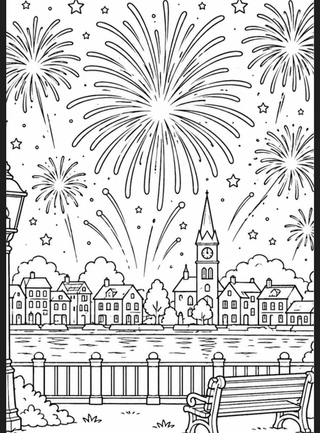 Firework & Bonfire night A5 colouring inserts