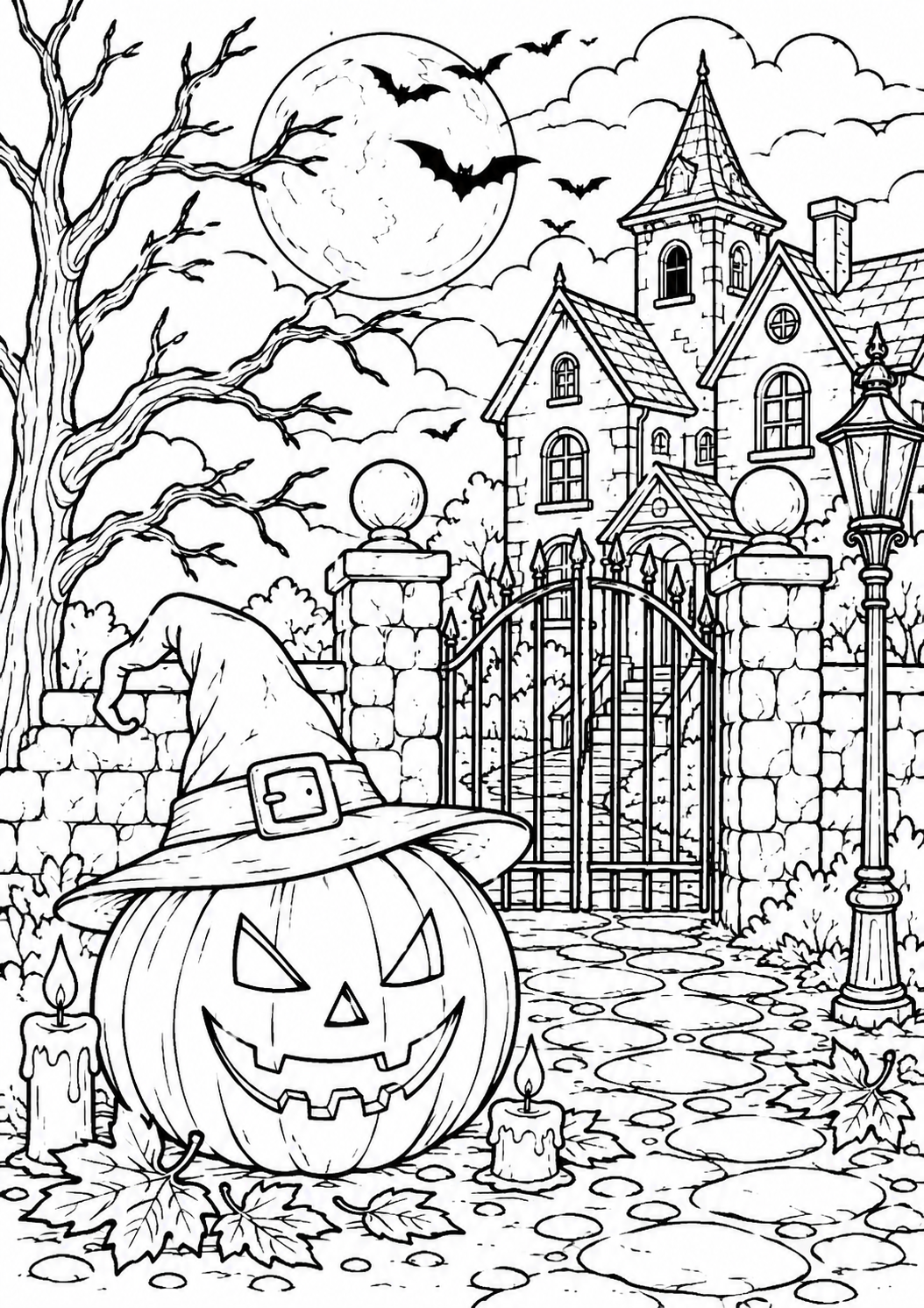 A6 Halloween Colouring Insers