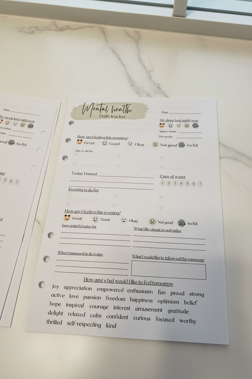 A5 Mental Health Tracker (upside down)