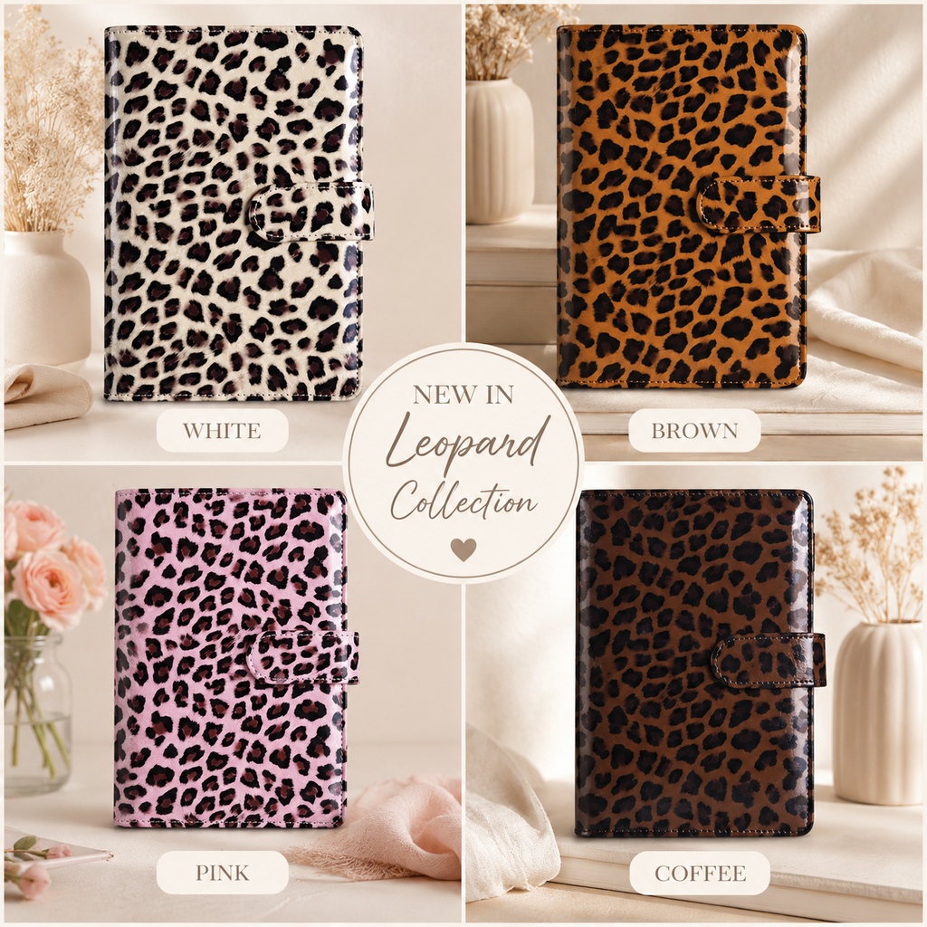 A6 Leopard Print Binder