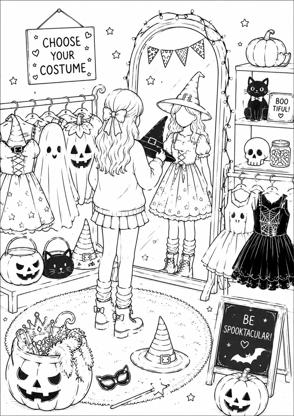 A5 Halloween Colouring Inserts 2 - Limited Stock