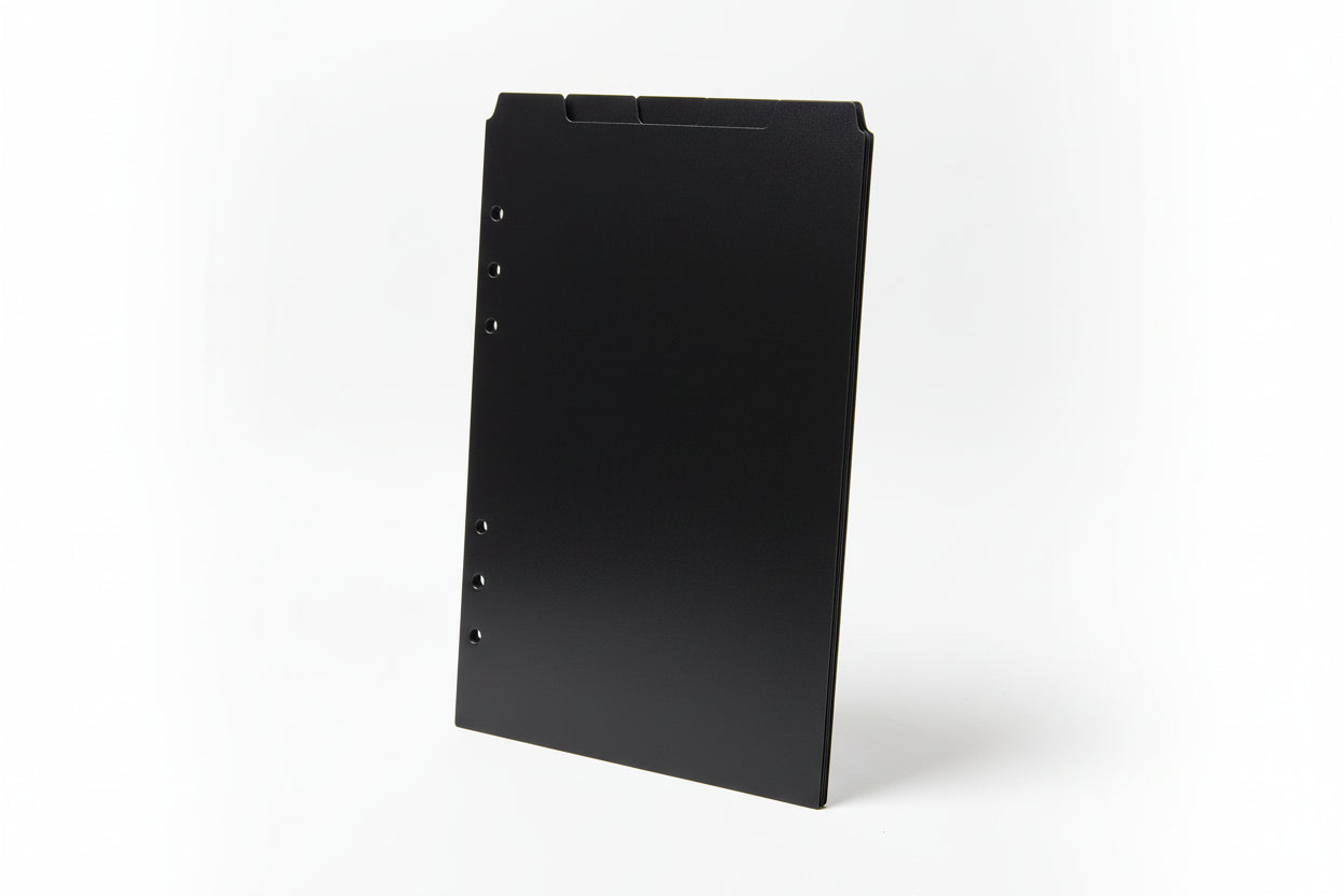 A5 Black Divider Tabs
