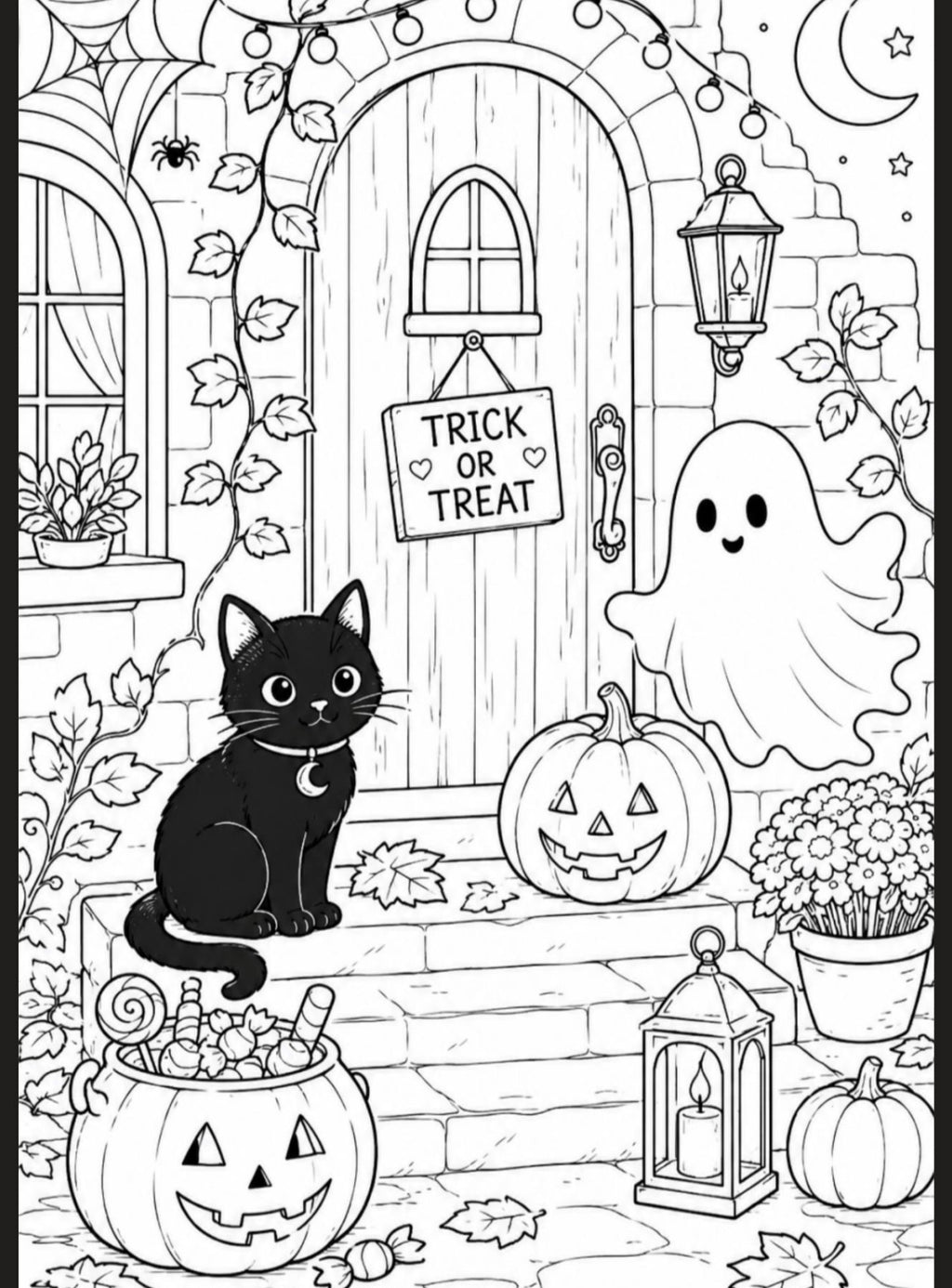 Halloween A5 colouring inserts