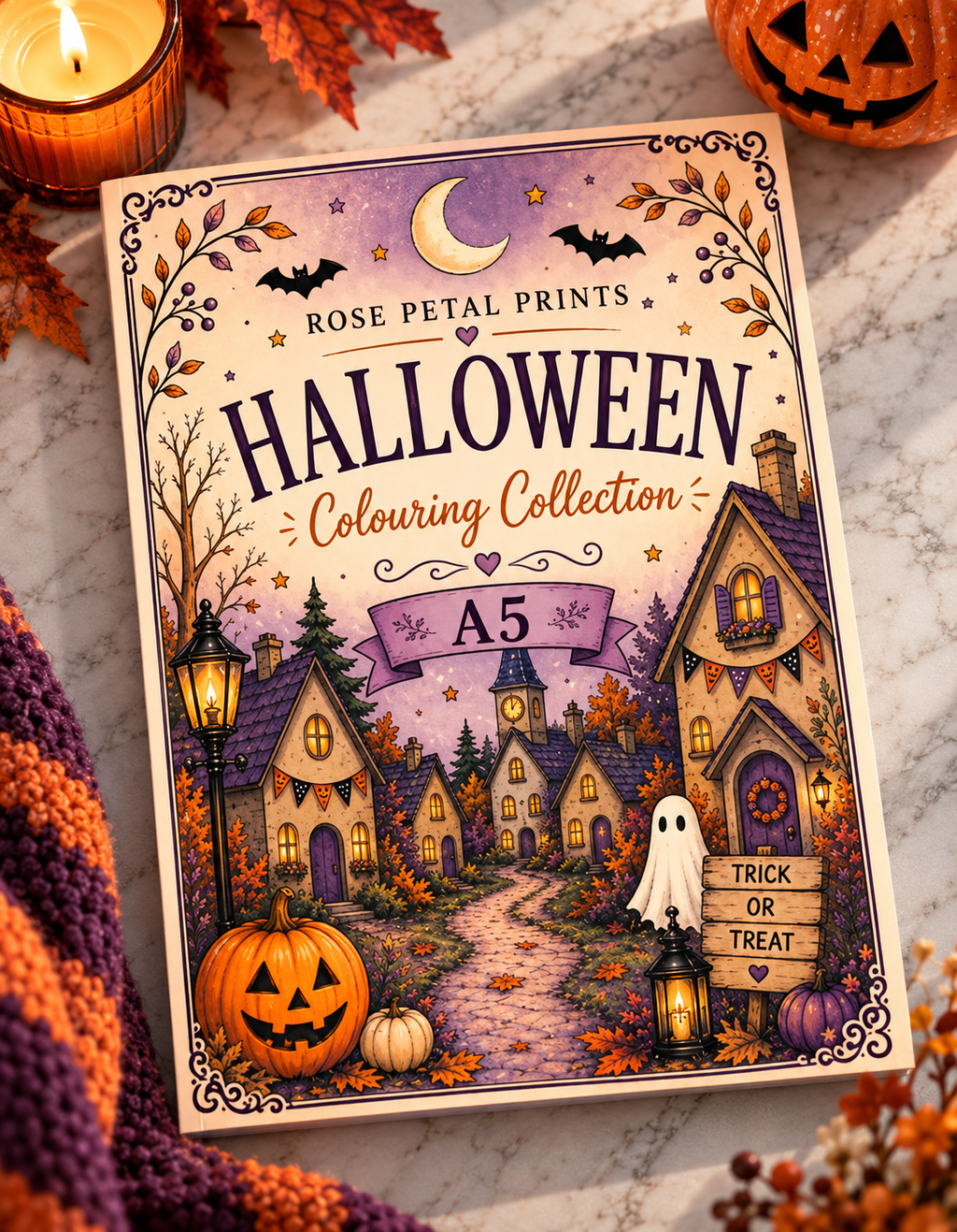 A5 Halloween Colouring Inserts 2 - Limited Stock
