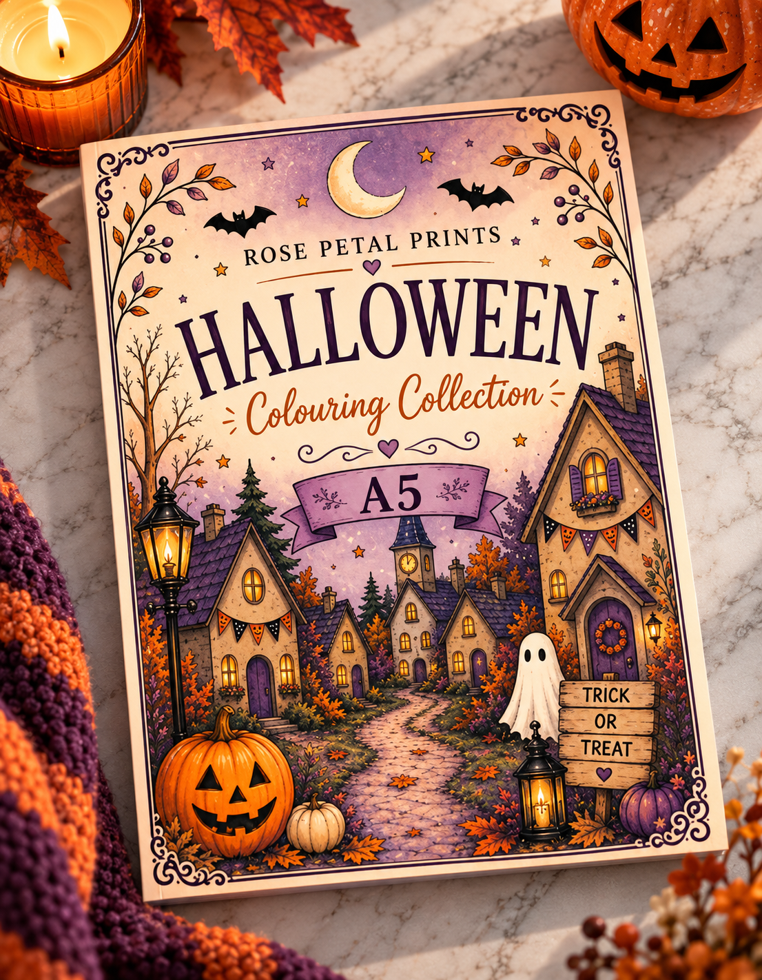 A5 Halloween Colouring Inserts 2 - Limited Stock