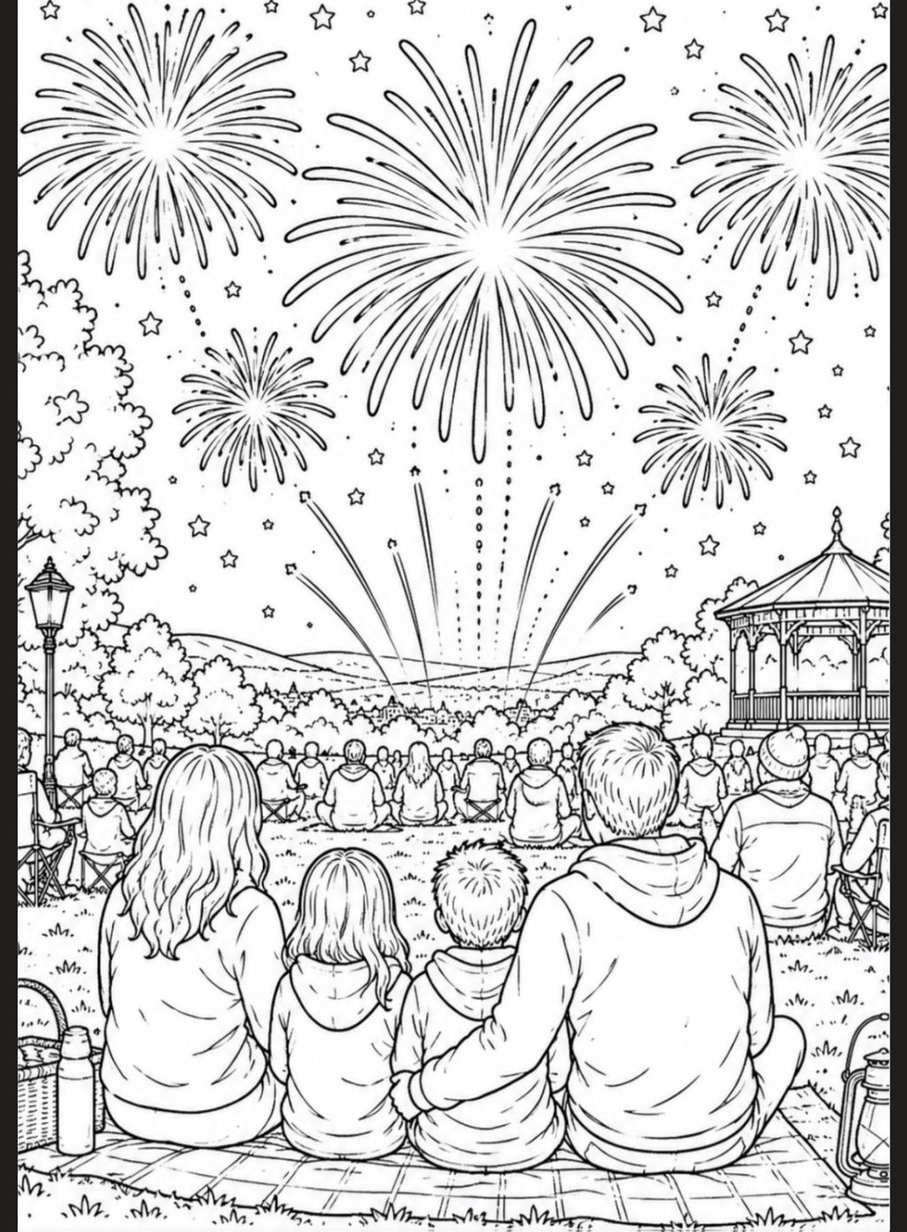 Firework & Bonfire night A5 colouring inserts