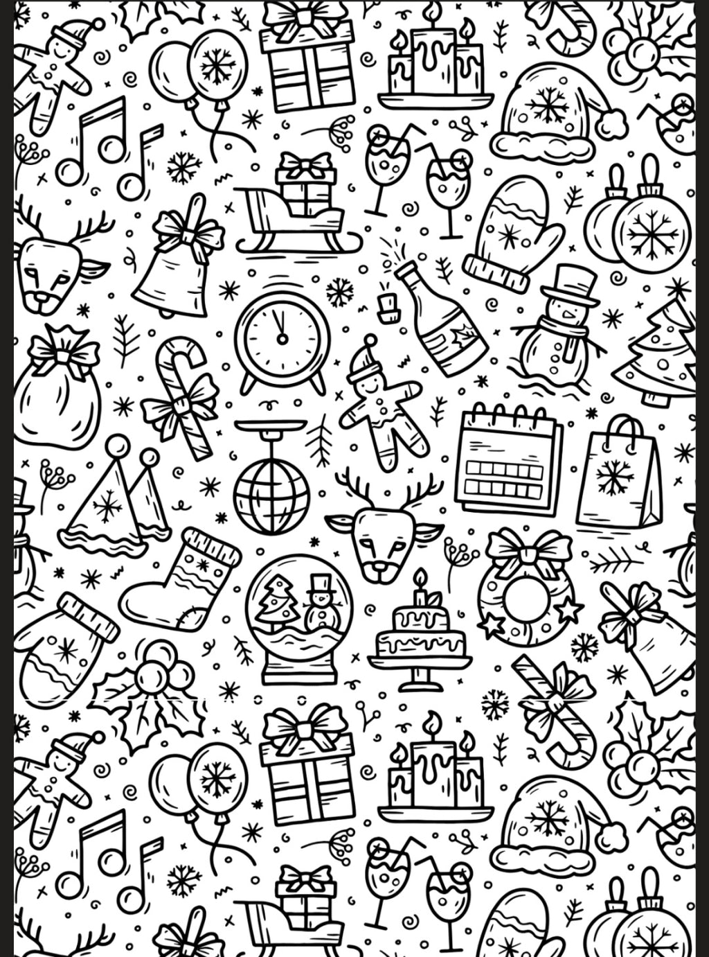 Christmas A5 Colouring Inserts  1