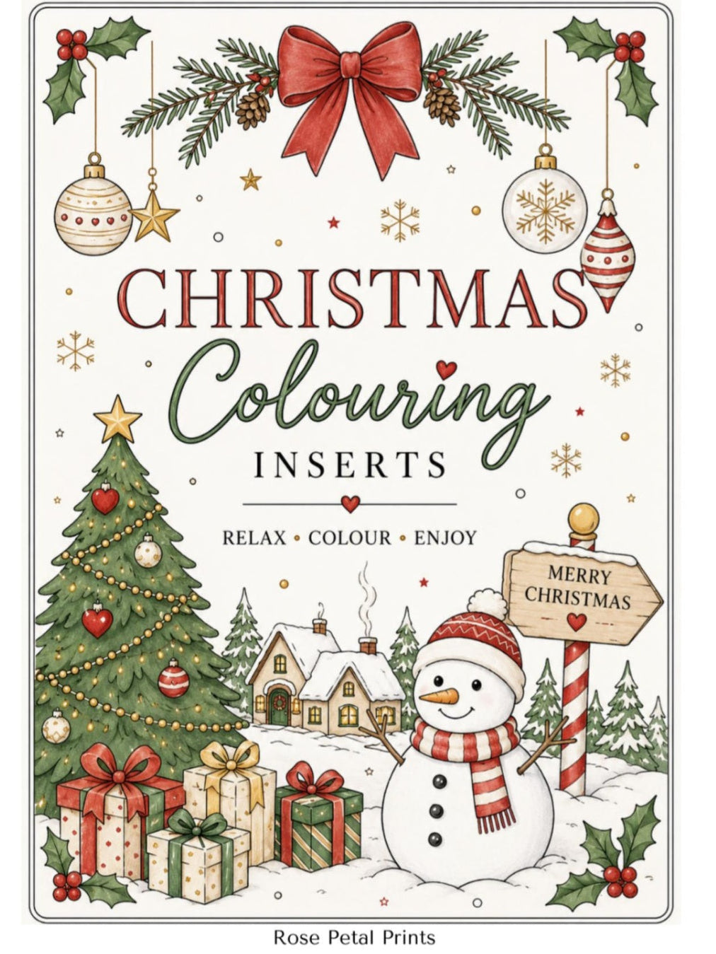Christmas A5 Colouring Inserts  1