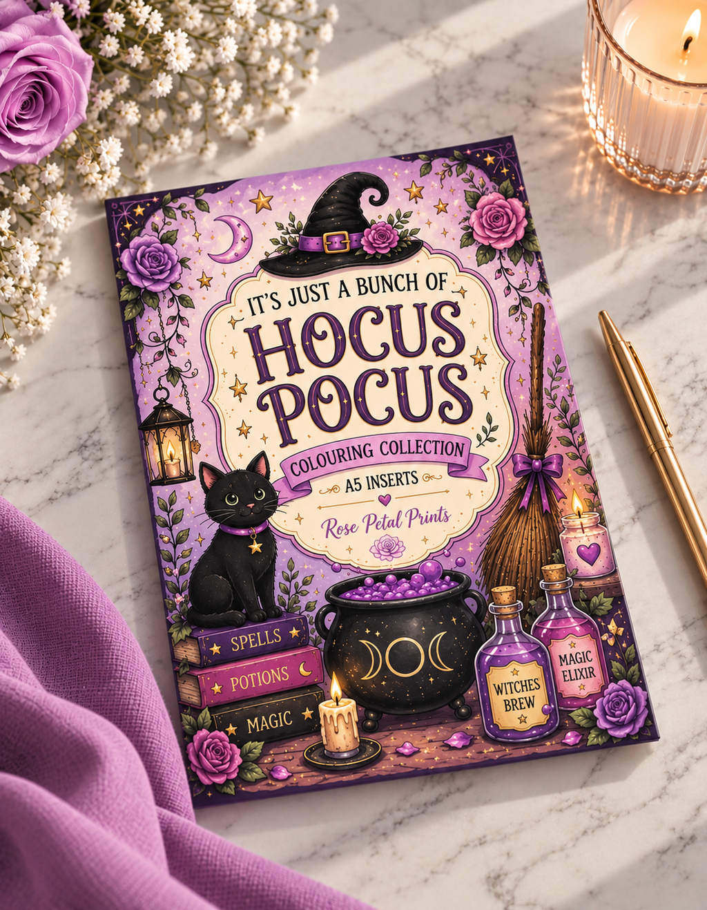 A5 Witches Colouring Inserts