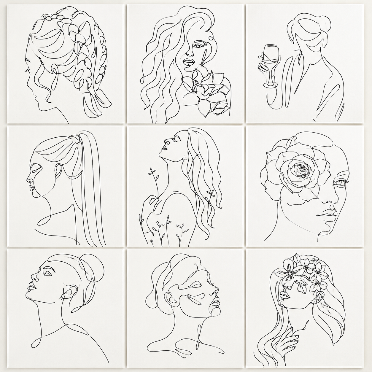 Feminine A5 Colouring Inserts