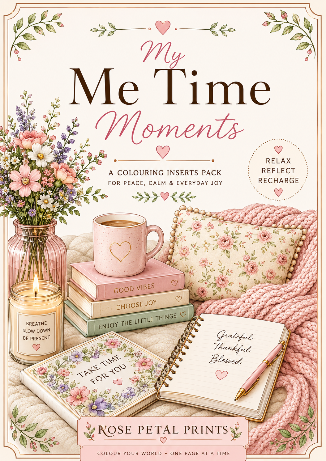 A5 Me Time colouring inserts