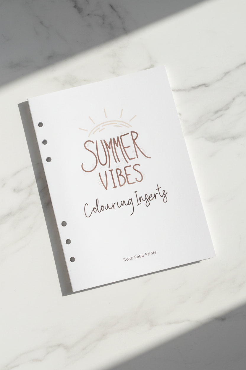 Summer Vibes Colouring A5 Inserts