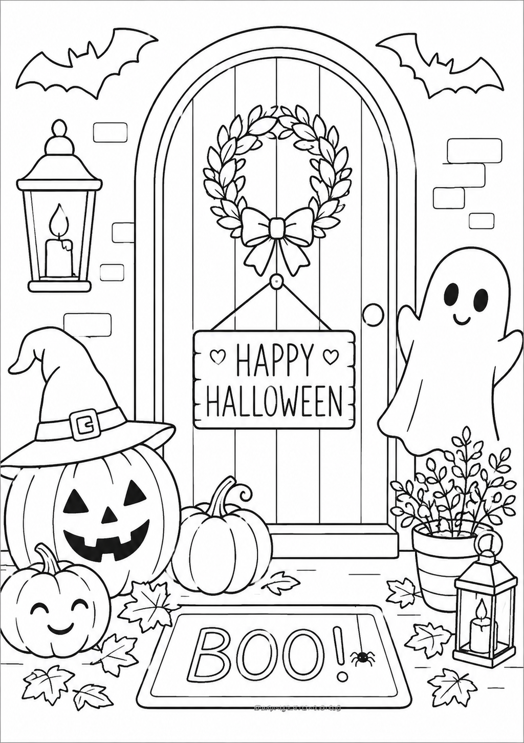 A6 Halloween Colouring Insers